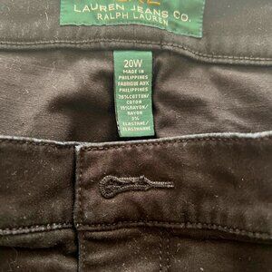 Ralph Lauren 20W Black Straight Leg Pants
